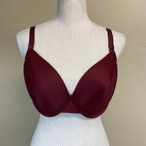 Cuup The Demi Spacer Underwire Bra Dark Red Size 34F